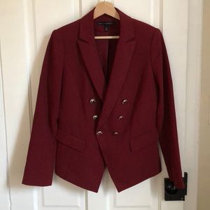 WHBM burgundy trophy jacket